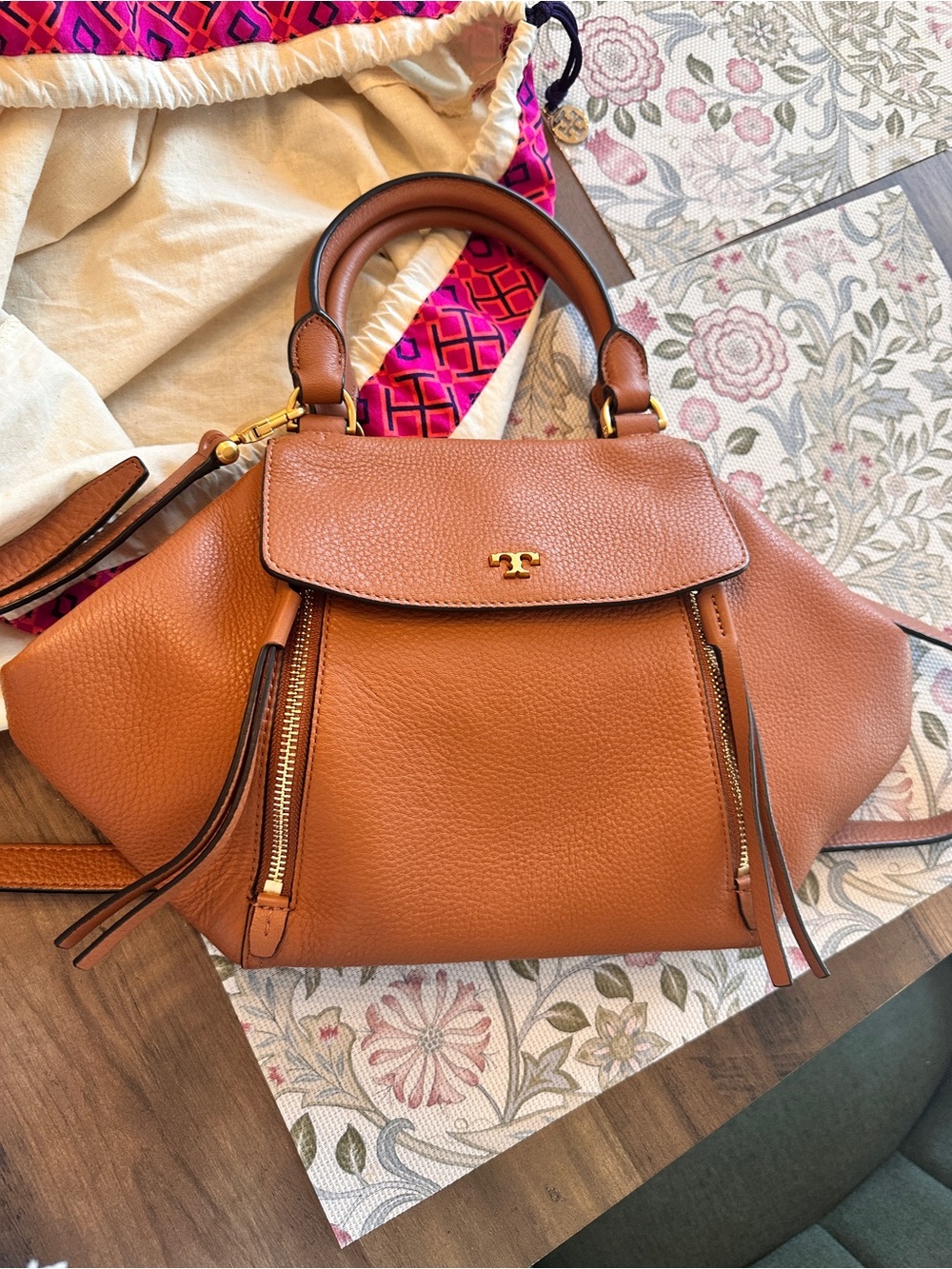 Authentic Tory Burch half moon bag
